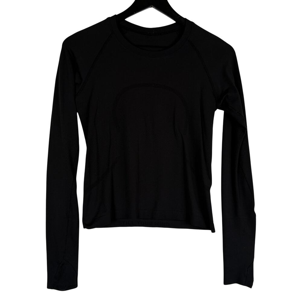Lululemon Swiftly Tech Race Length Black Long Sleeve Shirt - 6